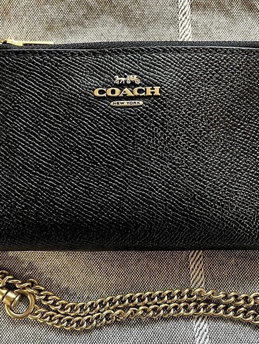 Coach Black Chain Wallet / Wristlet